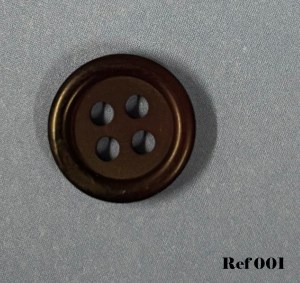 bouton 4 trous reflets rouges 11 mm