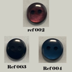 bouton bombés 2 trous 9 mm