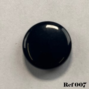 Bouton à tunnel 15 mm noir